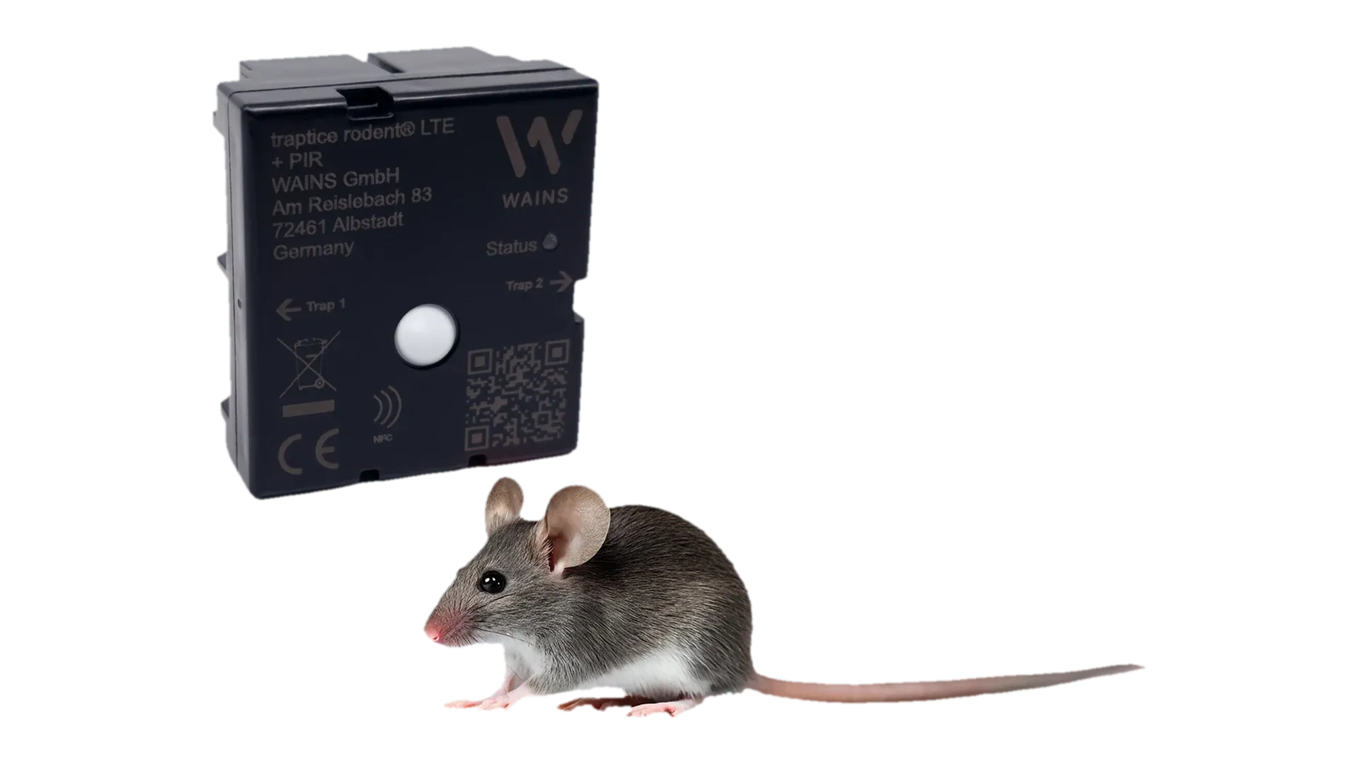 traptice® rodent LTE + PIR: Sensor mit integrierter SIM, ohne Gateway