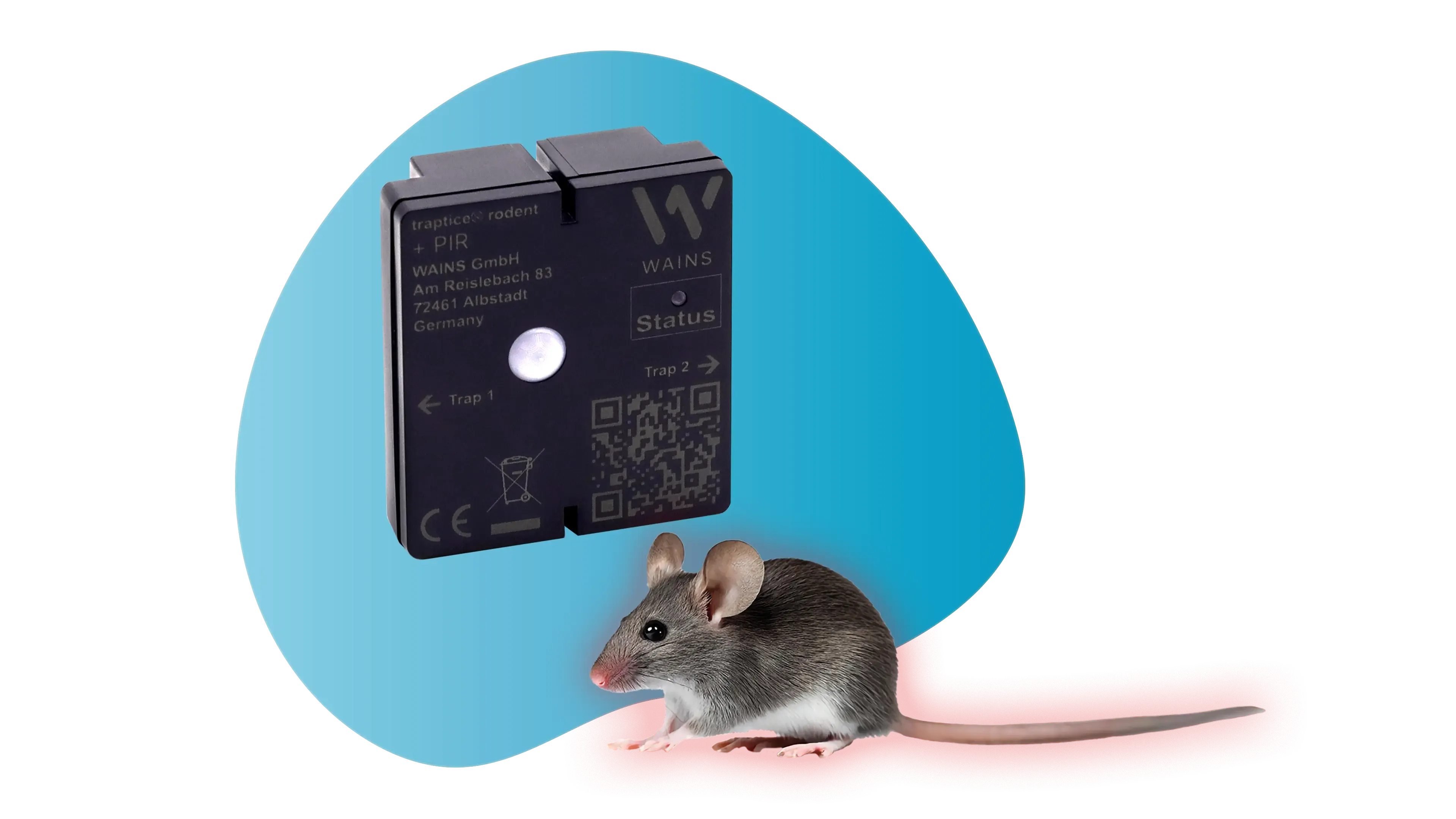 traptice® rodent + PIR: Sensor mit Bewegungsmelder für Schadnager