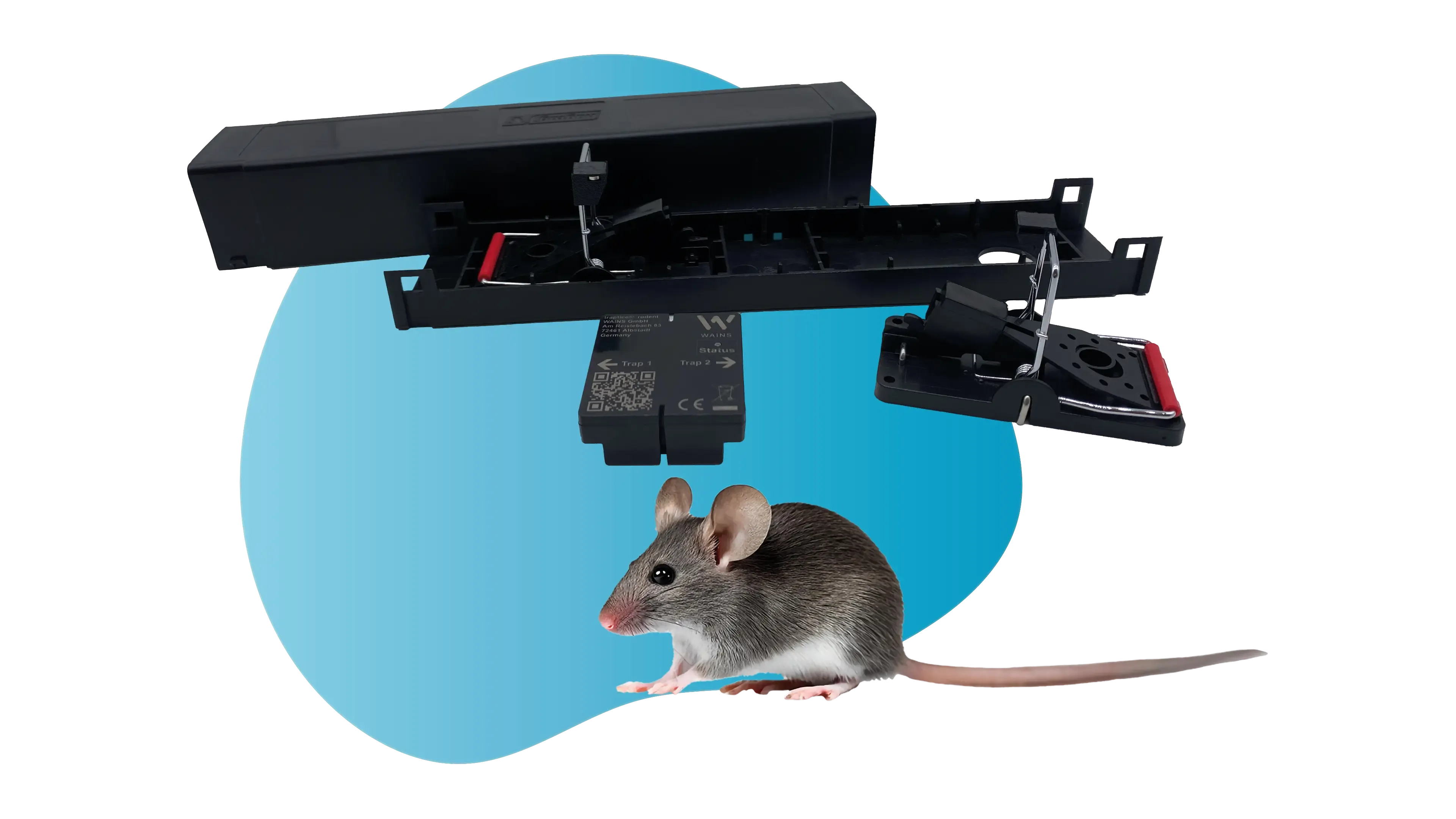 traptice® rodent: Sensor zur Überwachung von bis zu zwei Schlagfallen